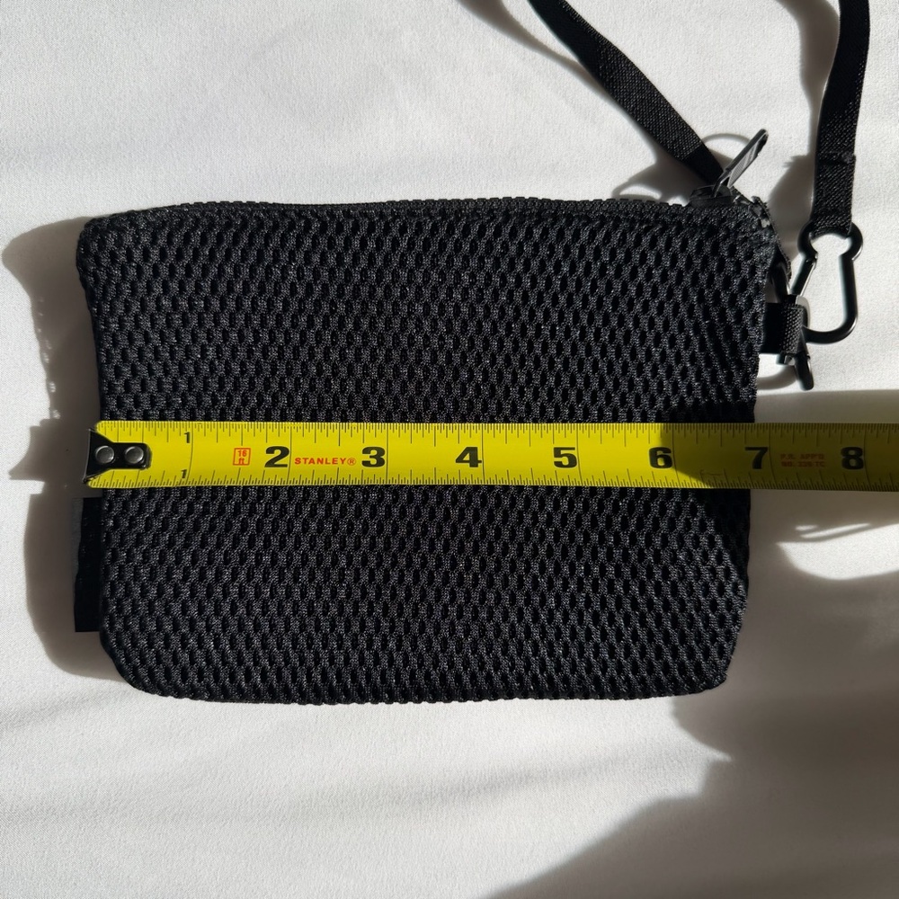 Dagne Dover Air Mesh Black Pouch Wristlet - Picture 12 of 12